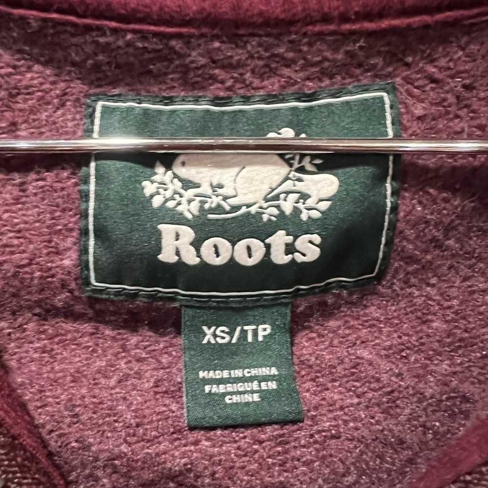 Roots Relaxed fit tunic length Women's Maroon Zip-Up Hoodie - Picture 5 of 5